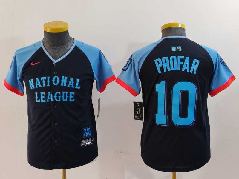 Youth San Diego Padres #10 Jurickson Profar Navy 2024 All Star Limited Stitched Jersey->2024 mlb all-star->MLB Jersey